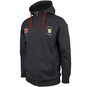 Green Moor CC Pro Performance Hoodie with embroidered badge and initials