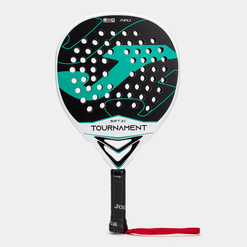 TOURNAMENT SOFT PADDLE RACKET WHITE GREEN
