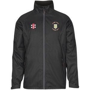 Green Moor CC Storm Jacket with embroidered badge and initials